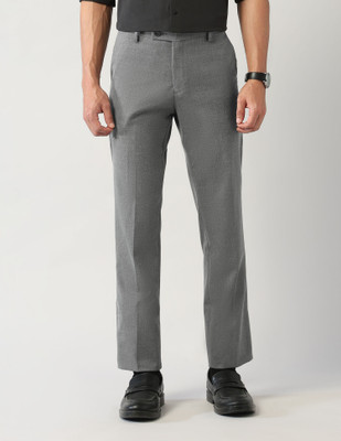 ARROW Regular Fit Men Grey Trousers
