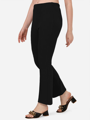 NiloBerry Regular Fit Women Black Trousers