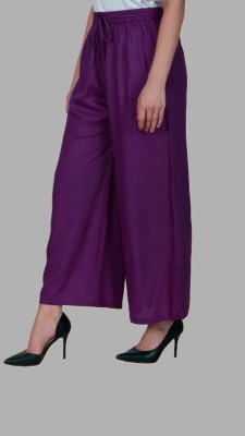 Sanvi Fashion Regular Fit Women Purple Trousers