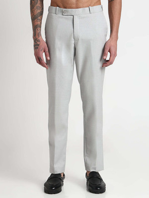 SHOWOFFFF Slim Fit Men Grey Trousers