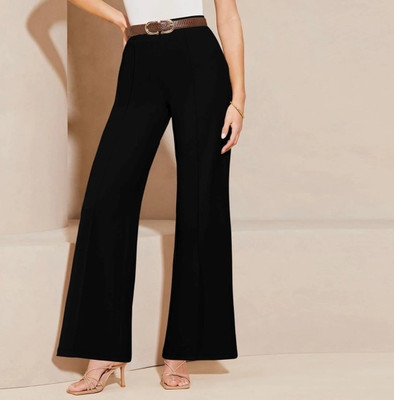 GRIOPY Relaxed Women Black Trousers