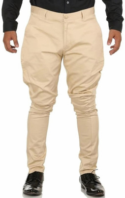 Breakthrough Flared Men Cream Trousers