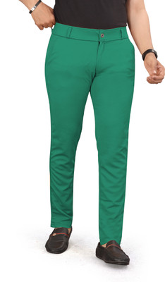 Krishna Designing Regular Fit Men Gold Trousers