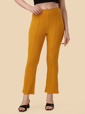 Wedani Flared Women Yellow Trousers