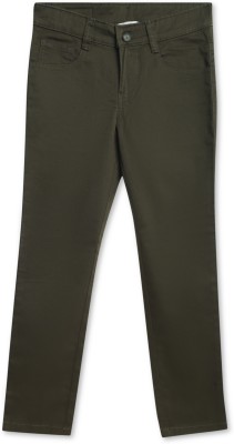 CANTABIL Regular Fit Boys Green Trousers