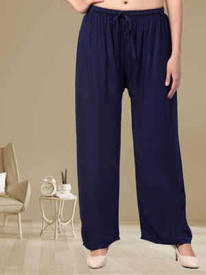 FamBee Relaxed Women Dark Blue Trousers