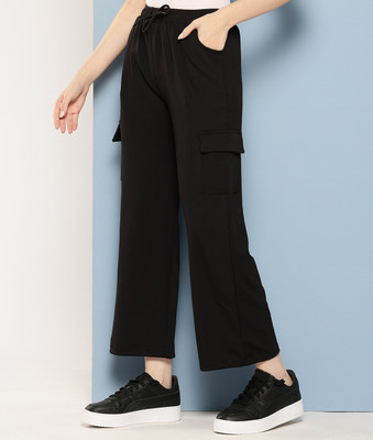 Aarika Regular Fit Girls Black Trousers