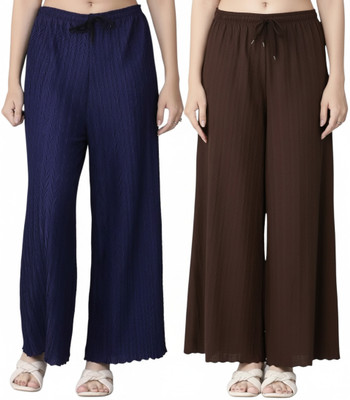 FIRST ARRIVAL Regular Fit Women Blue, Brown Trousers