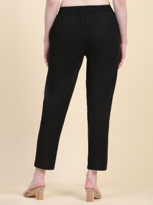 hollyhock Slim Fit Women Black Trousers