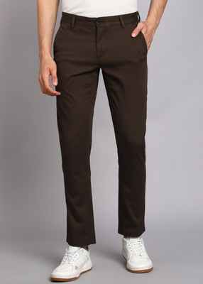 Arrow Sport Slim Fit Men Brown Trousers