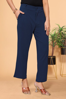 MITTLI Relaxed Women Dark Blue Trousers