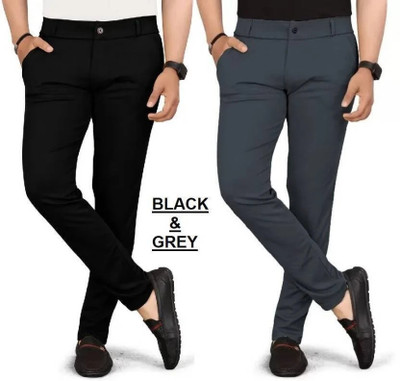 Shreyannk Slim Fit Men Multicolor Trousers