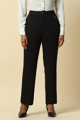 Allen Solly Regular Fit Women Black Trousers