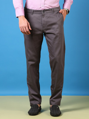 V-MART Slim Fit Men Grey Trousers