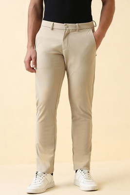 Allen Solly Slim Fit Men Beige Trousers