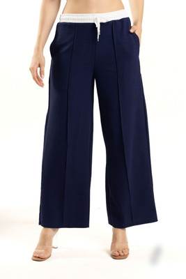 Komurr Relaxed Women Dark Blue Trousers