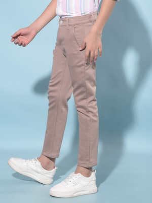 CRIMSOUNE CLUB Slim Fit Boys Brown Trousers