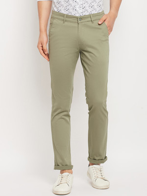 DUKE Slim Fit Men Light Green Trousers