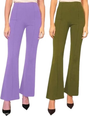 Brainbees Relaxed Women Dark Green, Purple Trousers