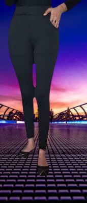 SP FASHION Skinny Fit Women Black Trousers