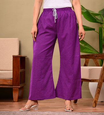 LOOPUP Relaxed Women Purple Trousers
