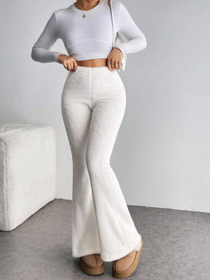 KOTTY Flared Women White Trousers
