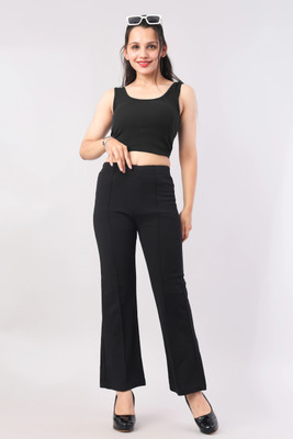 Navishkeshav Regular Fit Women Black Trousers