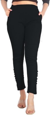 Pipal Regular Fit Women Black Trousers