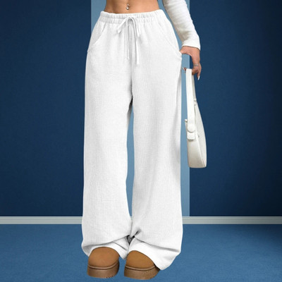 nitafashion Relaxed Women White Trousers