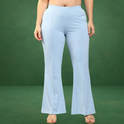 nitafashion Comfort Fit, Regular Fit Women Light Blue Trousers