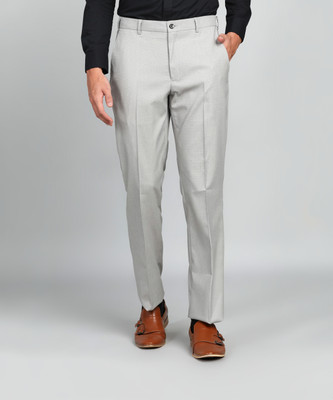 PARK AVENUE Regular Fit Men Grey Trousers