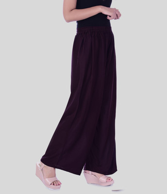 PinkCity Style Regular Fit Women Maroon Trousers