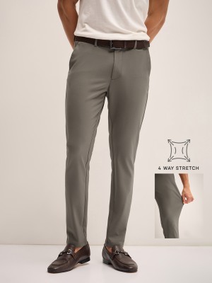 THE BEAR HOUSE Slim Fit Men Brown Trousers