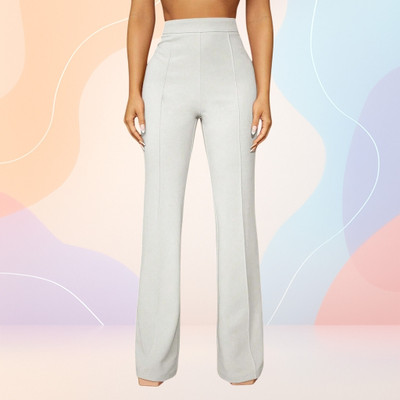 Anitafashion Loose Fit Women White Trousers