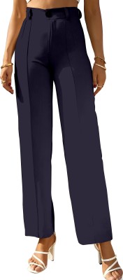 Mehrang Regular Fit Women Dark Blue Trousers