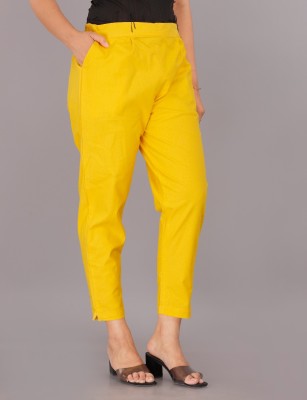 GOYAL TEXTILES Slim Fit Women Yellow Trousers