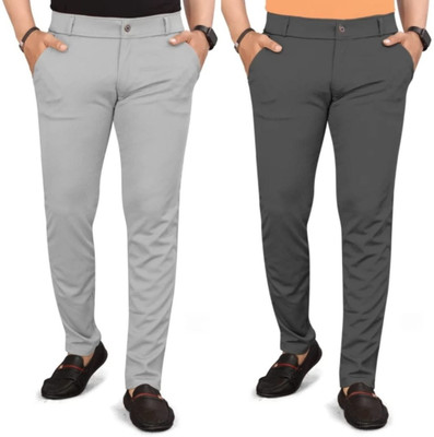 kdsn Slim Fit Men Grey, Grey Trousers