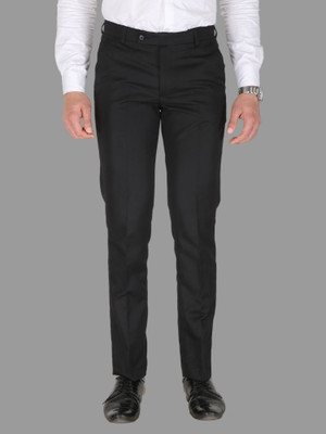 PROVOGUE Slim Fit Men Black Trousers