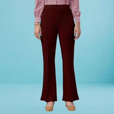 nitafashion Comfort Fit, Regular Fit Women Maroon Trousers