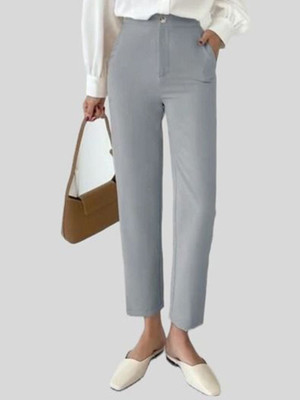 CHEMISTRY Relaxed Women Grey Trousers