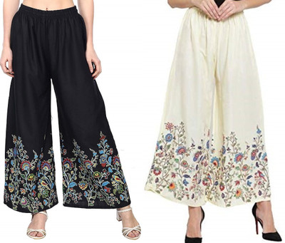 AFFLEON Flared Women Multicolor Trousers