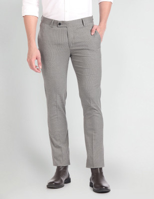 ARROW Regular Fit Men Grey Trousers