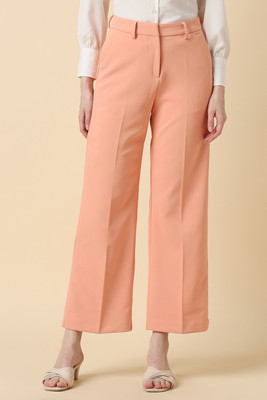 Allen Solly Regular Fit Women Pink Trousers
