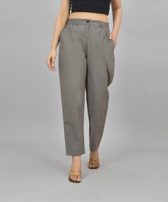QuaClo Regular Fit Women Grey Trousers