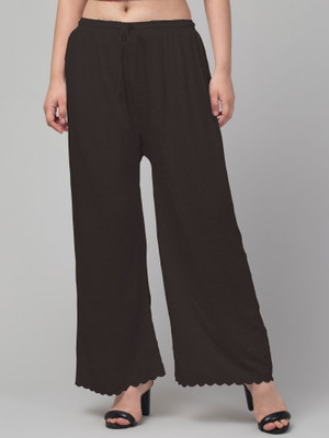 FamBee Relaxed Women Black Trousers