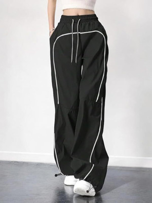 lexrex Regular Fit Women Black Trousers