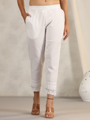 Juniper Regular Fit Women White, Cream Trousers