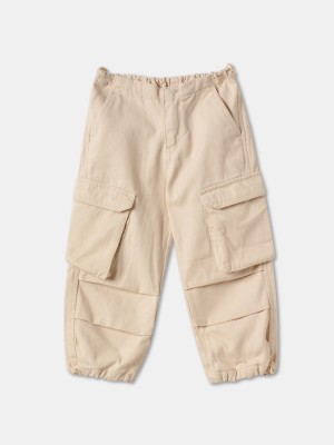 R&B Regular Fit Girls Beige Trousers