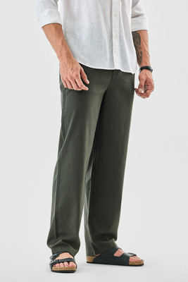 Snitch Relaxed Men Green Trousers