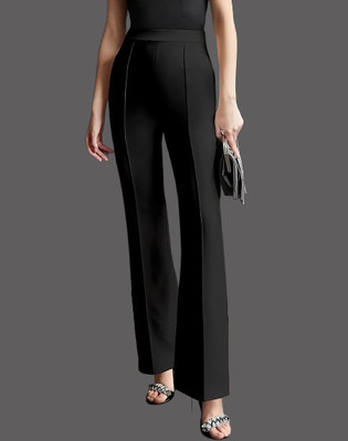 HouseOfCommon Regular Fit Women Black Trousers